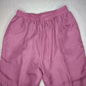 Womens Size Large‎ FU DA Studio Pure Silk Pull On Drawstring Ankle Pants